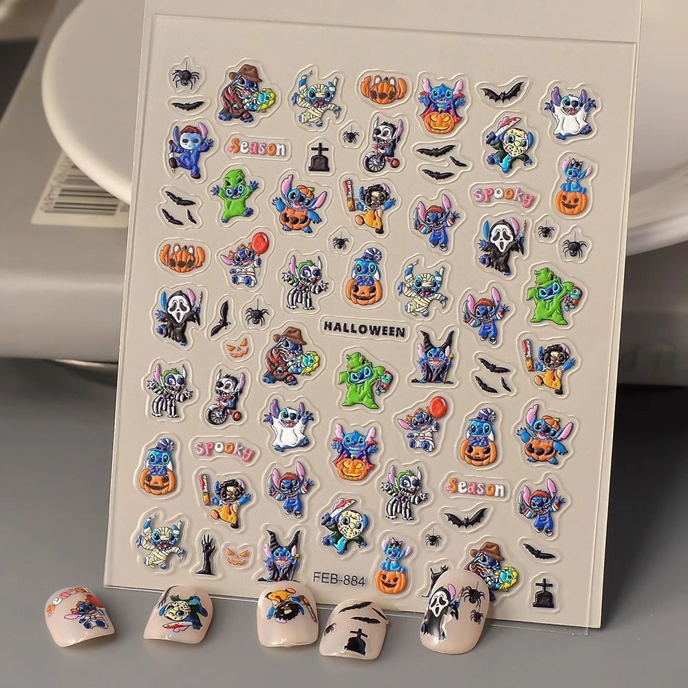 2PCS Halloween Stitch Zombie‑t - Nail Art Zombie recension och pris