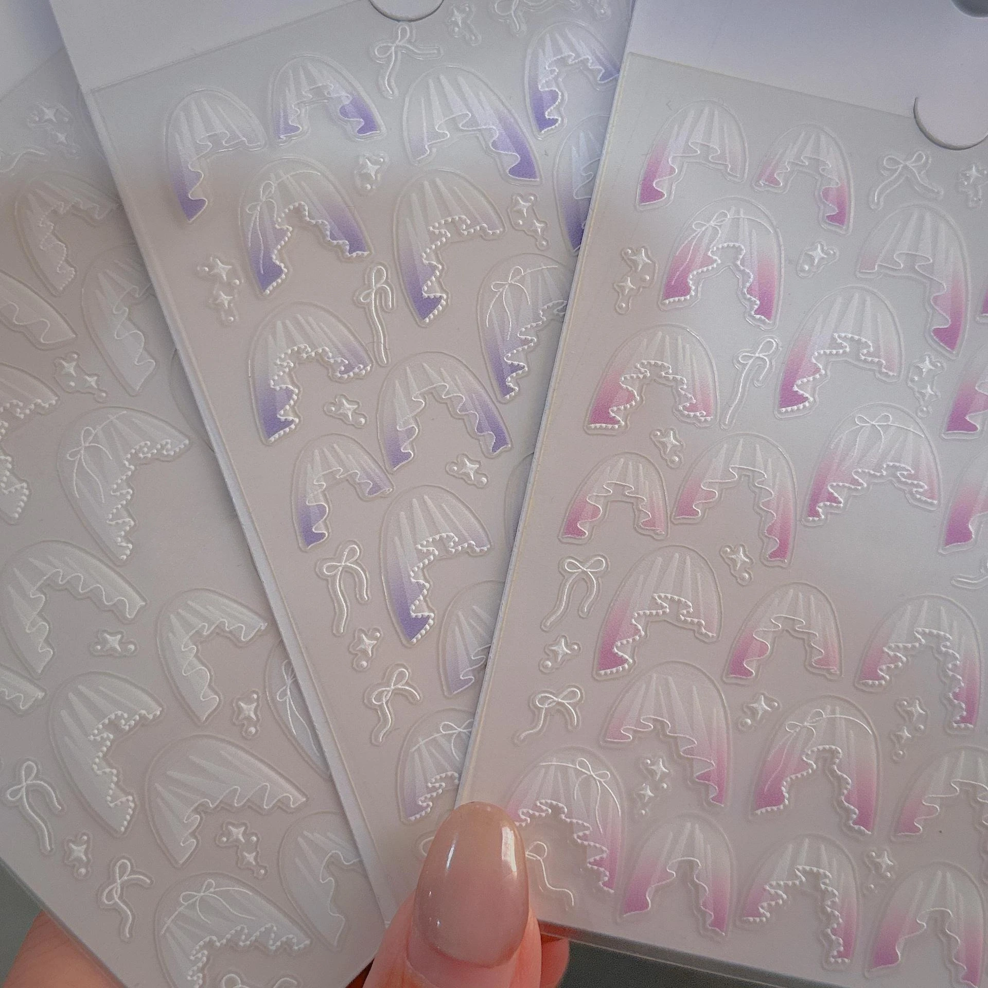 1 Set Elegant Pink Lace Skirt  - Nail Art Pink Soft recension och pris