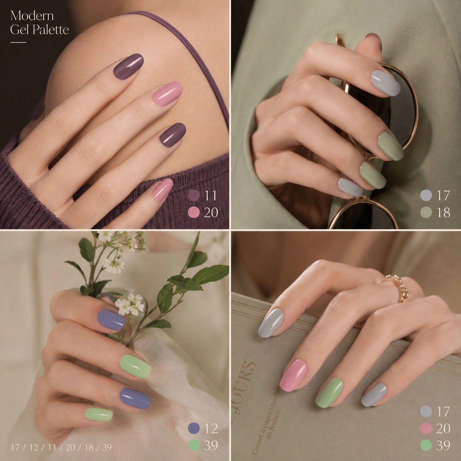 6Pcs 15ml Gel Polish Set,Cool  - Nail Art Pink Soft recension och pris