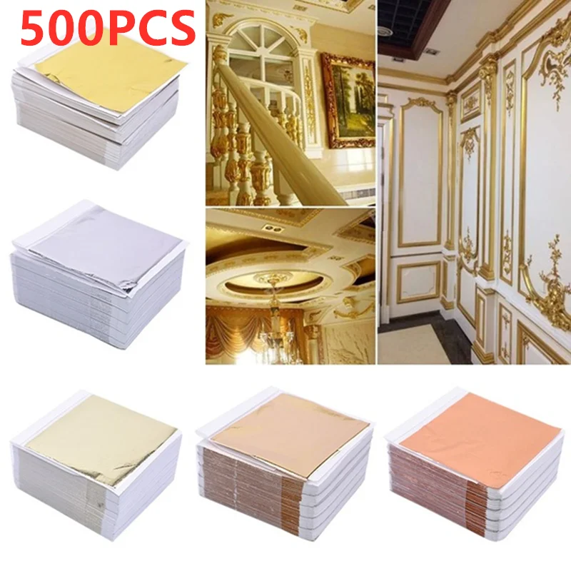 500 Sheets Imitation Gold Silv - Nail Art Gold recension och pris